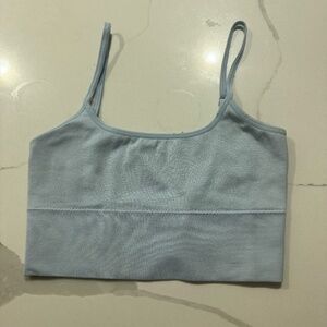 Garage:Cropped Light Blue Tank Top